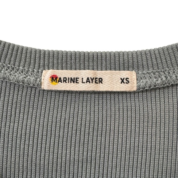 Marine Layer Lexi Rib Puff Sleeve Top in “Slate” Size XS - Picture 6 of 12